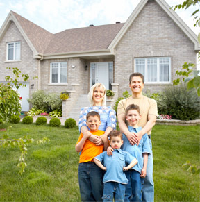 Family representing Home Insurance